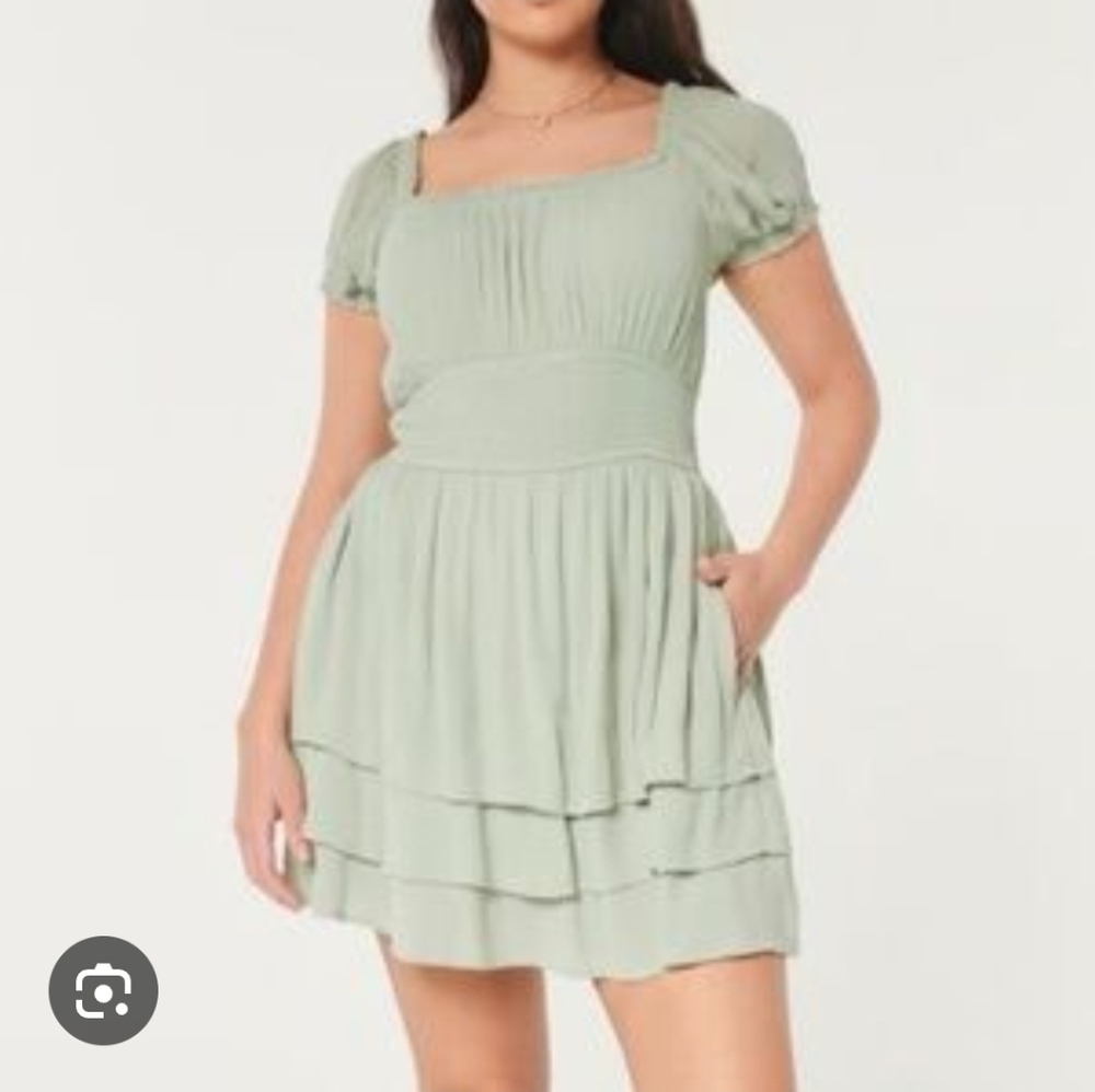 Hollister Light Green Mini Dress Medium